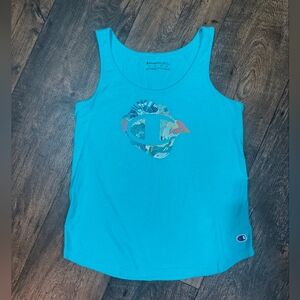 Champion Women's Teal Tank Top with Logo